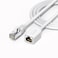 JUXINICE CAT6 Ethernet Extension Cable White 6FT, UTP Internet Cable Extender RJ45 Male/Female Patch Cords, for Router Modem Smart TV PC POE Extender Cable