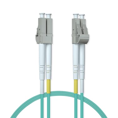 OM3 LC to LC Fiber Patch Cable, 10G Multimode Fiber Duplex LC 50/125&mu;m Fiber Optic Cable Cord, LSZH 4 Meter(13ft), Aqua