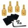 4-Pack Amp Input Reducer from 0 Gauge to 4 Gauge with Hex Screw Clamp, Includes Extra Screws, Heat Shrink Tubes &amp; Hex Tool for Car Audio Systems 4PCS Yellow