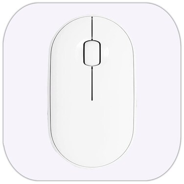 Mini Mouse Pad, 6x6 Inches, Waterproof Non-Slip Rubber Base, for Laptop, Keyboard Tray, Wireless Mouse, Home, Office, Travel (White)