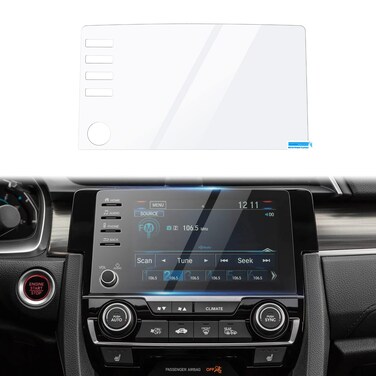 Autorder Custom Fit for Screen Protector 2019-2021 Honda Civic LX EX Touring Si EX-L 4 Buttons Tempered Glass 9H Navigation Touchscreen Protective Film