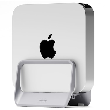 AFOOYO Mac Mini Stand,ABS Vertical Holder Desktop Stand - Universal Fit for All Mac Mini Models, Mac Mini 2010-2024 M1 M2 M4 Pro,Compatible with Laptop and Mini PC (Gray)