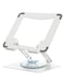 SOUNDANCE Laptop Stand with 360&deg; Rotating Base, Ergonomic Computer Riser for Desk, Adjutable Height Muti-Angle, Foldable Laptop Mount, Stable Metal Holder Support 10-15.6&quot; Notebook PC, White