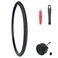 MEGHNA Bike Tire 700C Road Bike Tire Foldable 700 x 32C Tire Set for Road Racing Fast Rolling 32-622mm Replacement Tire with Tubes and Tire Lever for Road Bike Fixed Gear Bike Gravel Bike (Black)