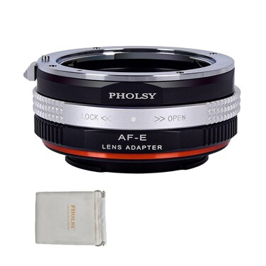 PHOLSY Lens Mount Adapter Manual Focus: Compatible with Sony A (Minolta AF) Lens to Sony E (NEX) Camera Body, Compatible with Sony A to E, Sony A to NEX