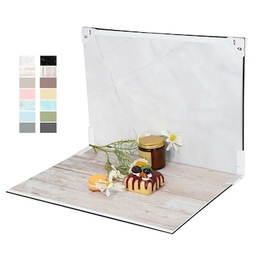 Photo Backdrop Board Product Photography: 7pcs 14patterns Table Top Food Background Kit - Flat Lay Props for Jewelry.(Small Size 16x11.5in)