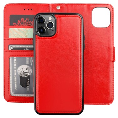 Bocasal for iPhone 11 Pro Max Wallet Case with Card Holder PU Leather Magnetic Detachable Kickstand Shockproof Wrist Strap Removable Flip Cover for iPhone 11 Pro Max 6.5 inch (Red)