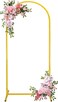 Fivenl Arch Backdrop Stand 4FT Balloon Arch Stand Stable Gold Wedding Arch Frame Metal Arch Backdrop Stand for Wedding Ceremony Birthday Party Bridal Baby Shower Banquet Decoration