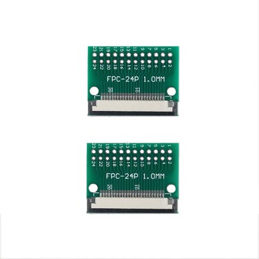 MTCELL 2 Pcs FFC FPC PCB Converter Board 24 Pin 1mm 0.5mm Pitch to Dip 2.54mm for FCC Cable Couple Extend Adapter
