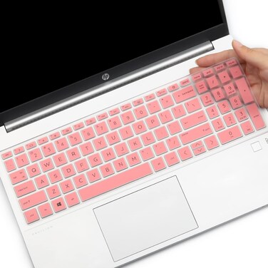 Keyboard Cover for 2022 HP Pavilion 15.6" Laptop 15-eh 15-eg 15t-gh/eh Series 15-eh0010nr/0090wm/eh0095nr/eh0097nr 15t/15z-eg000 15-eg0010nr/0072nr/0074nr/0076nr/0079nr/0097nr US Keyboard Cover -Pink