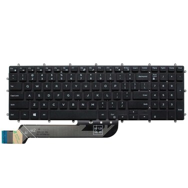 AUTENS US Keyboard Replacement for Dell Inspiron 3579 3583 3779 5565 5567 5570 5575 5587 7566 7567 7577 7588 5765 5767 5770 5775 7773 7778 7779 Laptop No Frame (Red Letter White Backlight)