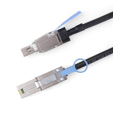 SFF-8644 to Mini SAS SFF-8088 HD Cable, 6Gbps External 26Pin SAS2.0 Hybrid Cable Attached SCSI for Raid Systems, DataCenter, Servers, Workstations and Desktops, 100-Ohm, 2-Meter(6.6-ft)