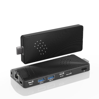 OuuOee Mini PC Stick Fanless, Celeron J4125, 8GB RAM 128GB Storage, Micro Computer Stick Supports 4K 60HZ HDMI, USB PD3.0, Gigabit Ethernet, Wi-Fi 5 on Business, Industrial, Office, Media, Video