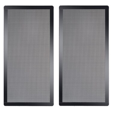 120 x 240mm PC Case Dust Mesh Filter, [2 Pack] Magnetic Frame Computer Fan Dust Mesh PC Cooler Filter Dustproof PVC Cover Grills - Black