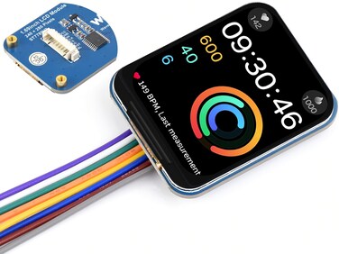 waveshare 1.69inch LCD Display Module, 240&times;280 Resolution IPS Screen Display 262K Display Color ST7789V2 Driver chip SPI Interface, for Raspberry Pi, Arduino, STM32, etc.