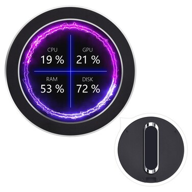 waveshare 2.8inch Round LCD Display, CPU/GPU Cooler, Black