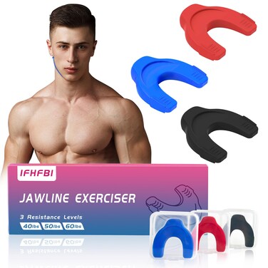 2024 New 3pcs Silicone Upgraded Jaw Shaper, Jaw Exerciser For Men &amp; Women,3 Resistance Levels Silicone Facial Exerciser,Provides Comprehensive Training For All Facial Muscles