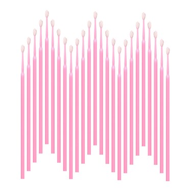 1200PCS Disposable Micro Applicators Brush for Eyelash and Make up Brushes and Personal Care Microswabs Pink (Head Diameter: 2.0mm)