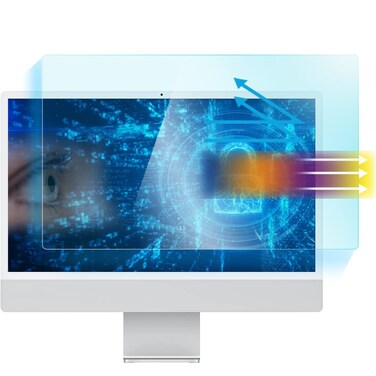 Anti-Blue Light Screen Protector for 24" Apple 2023/2021 iMac All-in-One Desktop Computer with M3/M1 chip, iMac 24 inch Eye Protection Blue Light Glare UV Blocking Screen Filer, Anti Fingerprint