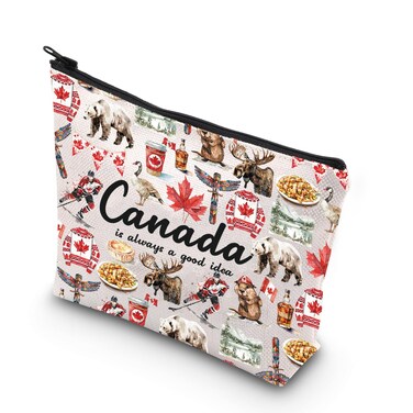 TSOTMO Canada Gift Canada Lover Gift Canada Vacation Gift Canada is always a good idea Makeup Bag Canada Traveler (Canada is bag)