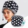 Electric Hair Steamer Cap with 2 Mode Temperature Control, Removable Washable Thermal Spa Hat for Home Hair Care (Black &amp; White)