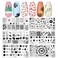 WOKOTO 6Pcs Nail Stamping Plates Kit Butterfly Bowknot Heart Fruit Nail Stamp Plates Kit For Nails Nail Art Stamping Kit Flower Nail Image Plates Stamping Nail Art For Nail Design Tools Nail Stencils