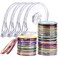 120 Pcs Nail Striping Tapes Nail Art Decoration Tape Lines for DIY Nail Tip with 4 Pcs Nail Tape Dispenser Cases