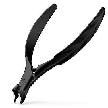 FERYES Wide Jaw Thick Toenail Clippers Thick Toenails - Precision Stainless Steel Toe Nail Clippers for Thick Nails for Seniors with Catcher -Black