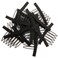 20 pcs 5-Teeth Steel Wig Clips for Making Caps and Hairpieces - Wig Accessories Tools (Black)