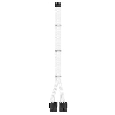 EZDIY-FAB RTX 3000 Series 12 Pin to Dual 8 Pin PCIe Sleeved Extension Cable 300 MM- Connector for NVIDIA Ampere GEFORCE RTX 3060ti 3070 3080 FE Funder Edition- White