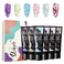 Nail Extension Gel Kit Wenida Glitter 6 Colors Nail Builder Gel Nail Enhancement Gel Set for Home DIY Nail Manicure Art