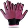 Teenitor 2 Pcs Heat Resistant Gloves With Silicone Bumps, Professional Heat Proof Glove Mitts For Hair Styling Curling Iron Wand Flat Iron Hot-Air Brushes Sublimation Gloves Rose Red