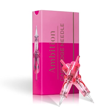 Ambition 20Pcs Disposable Tattoo Cartridge Needles Bugpin 1RL - 0.3MM Permanent Makeup Eyebrows Eyeliner Lips &amp; SMP Tattoo Cartridge Supplies for Rotary Tattoo Pen Machine (1001RL)