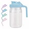 AoeJarry Breast Milk Pitcher with Leak Proof Flip Cap &amp; Pour Spout, 32 oz Wide Mouth Mason Jars for Breast Milk Storage Container, Glass Picther with Lid for Cold Brew Coffee, Sun Tea, Juices, Blue
