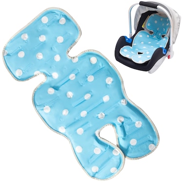 Car Seat Cooling Pad for Baby, 2 in 1 Reversible Car Seat Cooler, Summer Infant Car Seat Cooling Cushion, Multifunctional Stroller Cooling Pad Liners for Carrier, Chair, Swing (Blue)