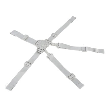 High Chair Straps, Adjustable 5 Point Harness Seat Belt Safety Strap Belt with Buckle Replace 5 Point Harness Straps for Stroller High Chair Stroller Pushchair (Gray Button 5 Point Strap)