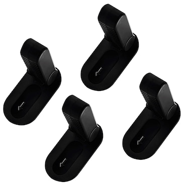 Flowden Childproof Door Lever Lock Prevents Toddlers Pets from Opening Doors, No Drill Tool Needed Easy to Instal, Child Safety Locks for Doors, Windows, washrooms (Black, Pack, 4)