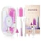 Electric Bottle Brush,Electric Baby Bottle Brush Set with Silicone Bottle/Pacifier/Straw Brush and Mixing Head, Water Bottle Cleaner Brush with Drying Rack, 2 Modes &amp; 360&deg; Rotation (Purple)