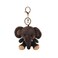 OSALADI Plush Elephant Keychain Stuffed Animal Keychain Elephant Keyring Cute Pendant Keychain Backpack Keychains For Bag Car Key (Dark Coffee)