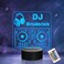 OkiyiD Musical Note Night Light, Music Gift with Remote Control - DJ Music Logo - Custom LED Light Display, 16 Colors, 4 Light Modes - USB/Battery Powered (DJ Board)