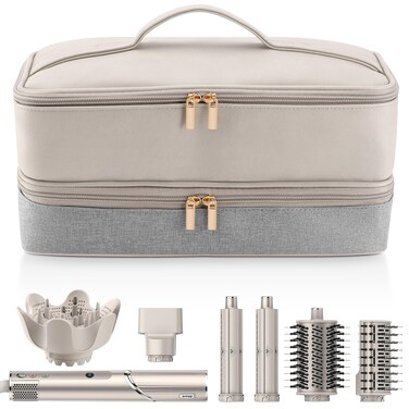 Travel Carrying Case for Hair Dryer Shark Flexstyle Dyson Airwrap Brush Double-Layer Hair Accessories Tools Storage Bag for Revlon Hairdryer Styler Organizer