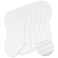 Timgle 6 Pcs 13 x 29 in Peanut Shape Changing Pad Liner Peanut Changing Pad Liner Portable Soft Peanut Changing Pad Washable Reusable Changing Pad Liner Waterproof Easy to Clean(White)