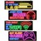 clothmile 4 Pcs Neon Gaming Decor for Boys Room Wooden Video Game Wall Art Motivational Quote Gamer Hanging Plaques Inspirational Wall Decor for Boys Kids Room Bedroom Playroom Decorations