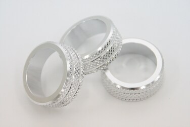 Silver Auto A/C Knob Cover 3pcs Interior Trim for Toyota 86 Scion FR-S Subaru BRZ FRS GT86