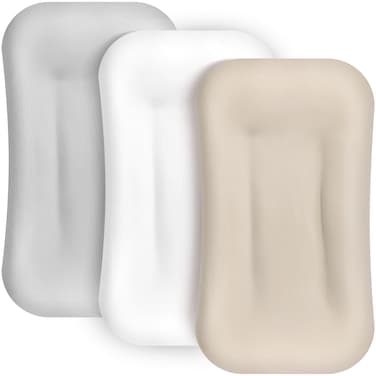 Newwiee 3 Pcs Muslin Baby Lounger Cover Organic Cotton Removable Lounger Cover Soft and Breathable Infant Lounger Slipcover Newborn Gifts for Girl Boy(Beige, Grey, White,Solid Color)