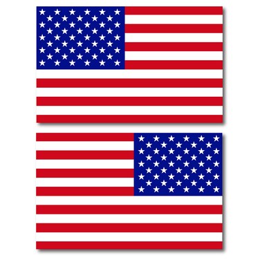 Magnet Me Up Patriotic American Flag Magnet Decals, Opposing 2 Pack, 5x8 Inches, Heavy Duty Automotive Magnet for Car Truck SUV, Any Magnetic Surface, Showcase Your Patriotism, Crafted in USA
