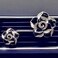 2 Pcs Camellia Air Vent Clips Cute Flower Car Air Freshener Clip Bling Car Air Outlet Decorations Crystal Rose Car Diffuser Vent Clip Charm Car Inter Decor Accessories for Women Girls