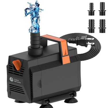 AquaMiracle 600GPH Submersible Water Pump Pond Pump(2270L/H, 35W), Water Fountain Pump Aquarium Water Pump with Flow Control for Fish Tank, Waterfall, Statuary, Filtration, Water feature, Hydroponics