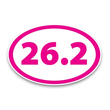 Magnet Me Up 26.2 Marathon Pink Oval Magnet Decal, 4x6 Inches, Heavy Duty Automotive Magnet for Car Truck SUV, Any Magnetic Surface, Show Your Endurance, Celebrate Achievement, Crafted in USA