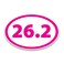 Magnet Me Up 26.2 Marathon Pink Oval Magnet Decal, 4x6 Inches, Heavy Duty Automotive Magnet for Car Truck SUV, Any Magnetic Surface, Show Your Endurance, Celebrate Achievement, Crafted in USA
